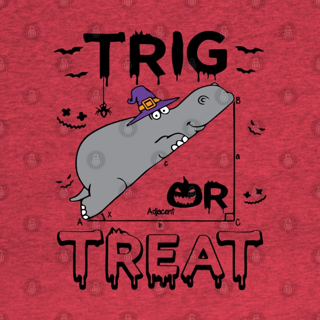 Halloween Trig or Treat Hippo by PixelDot Gra.FX Collection